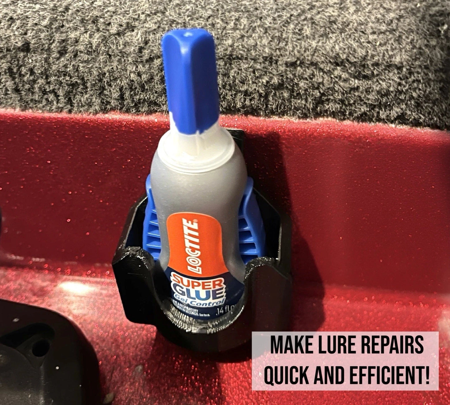 Super Glue Holder For Tournament Fishing Boats - Repair Lures Quickly & Save Money