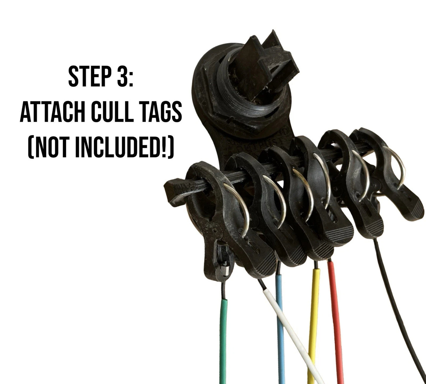 Latch Mounted Cull Tag Holder/Organizer For Tournament Fishing Boats