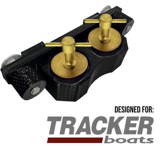 Tracker Boats Versatrack 1" Double Drain Plug Holder - Galvanized - Versa Track