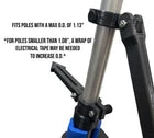 Arrow pointer For Forward Facing Sonar Pole - Glow Stick Slot - Ideal for Livescope, Megalive, Active Target, Etc.