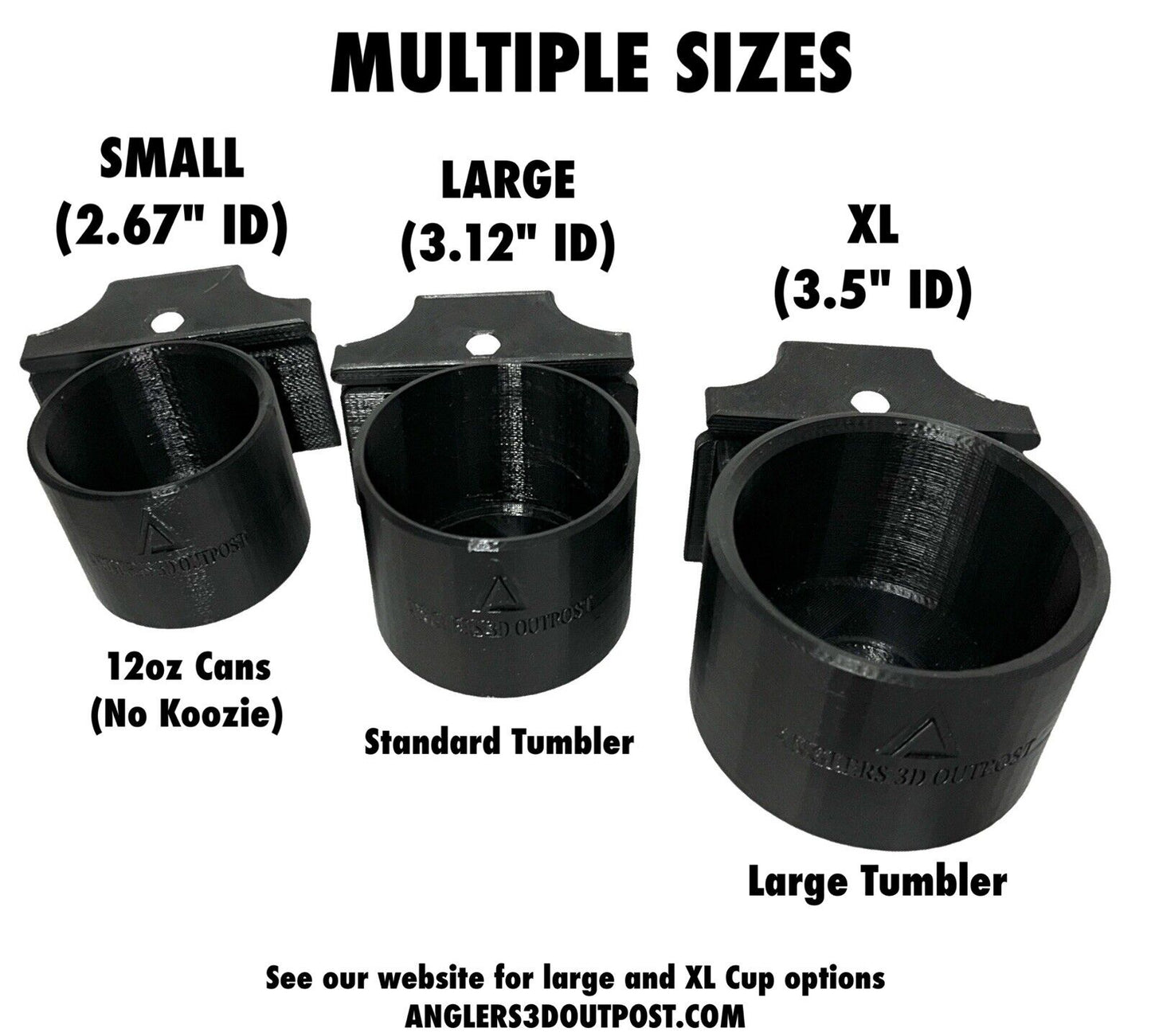 Cup Holder For AlumaCraft AlumaTrac Rail (Select Size)