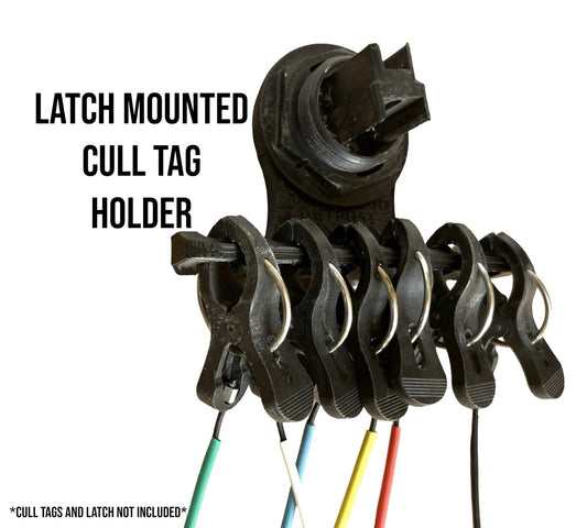Latch Mounted Cull Tag Holder/Organizer For Tournament Fishing Boats