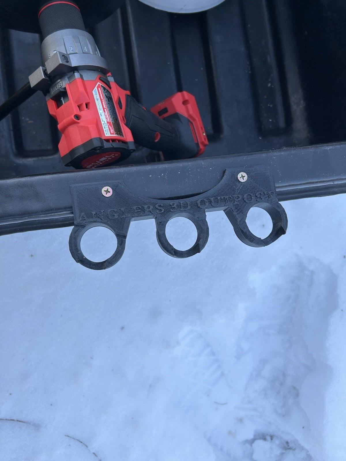 otter ice fishing rod holder Triple Rod Holder For Sleds & Ice Shanty -Otter, Clam, Etc. Ice Fishing Organizer