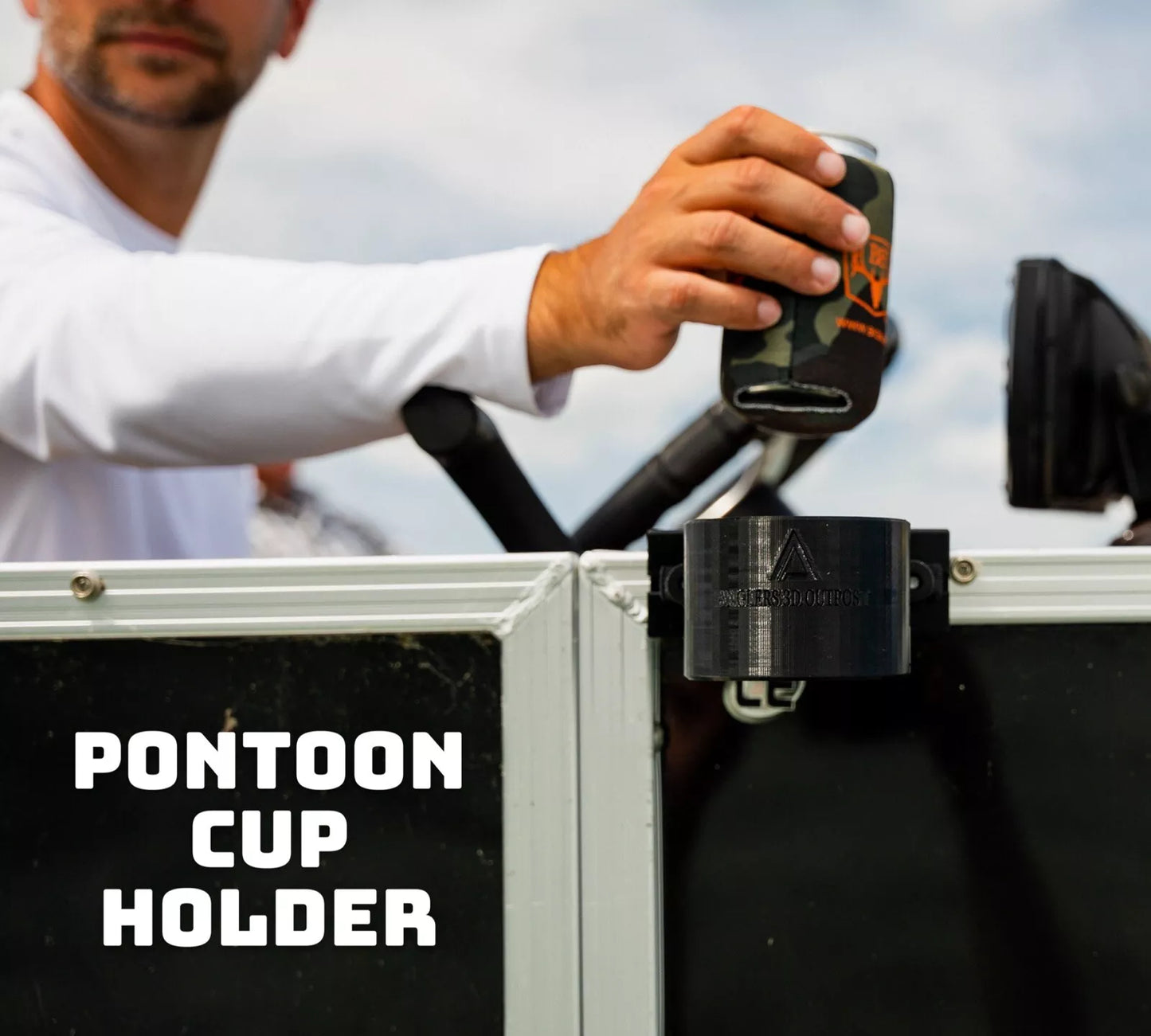 Pontoon Boat Cup Holder/Sand Bar Drink Holder/Square 1.25" Tube Kit