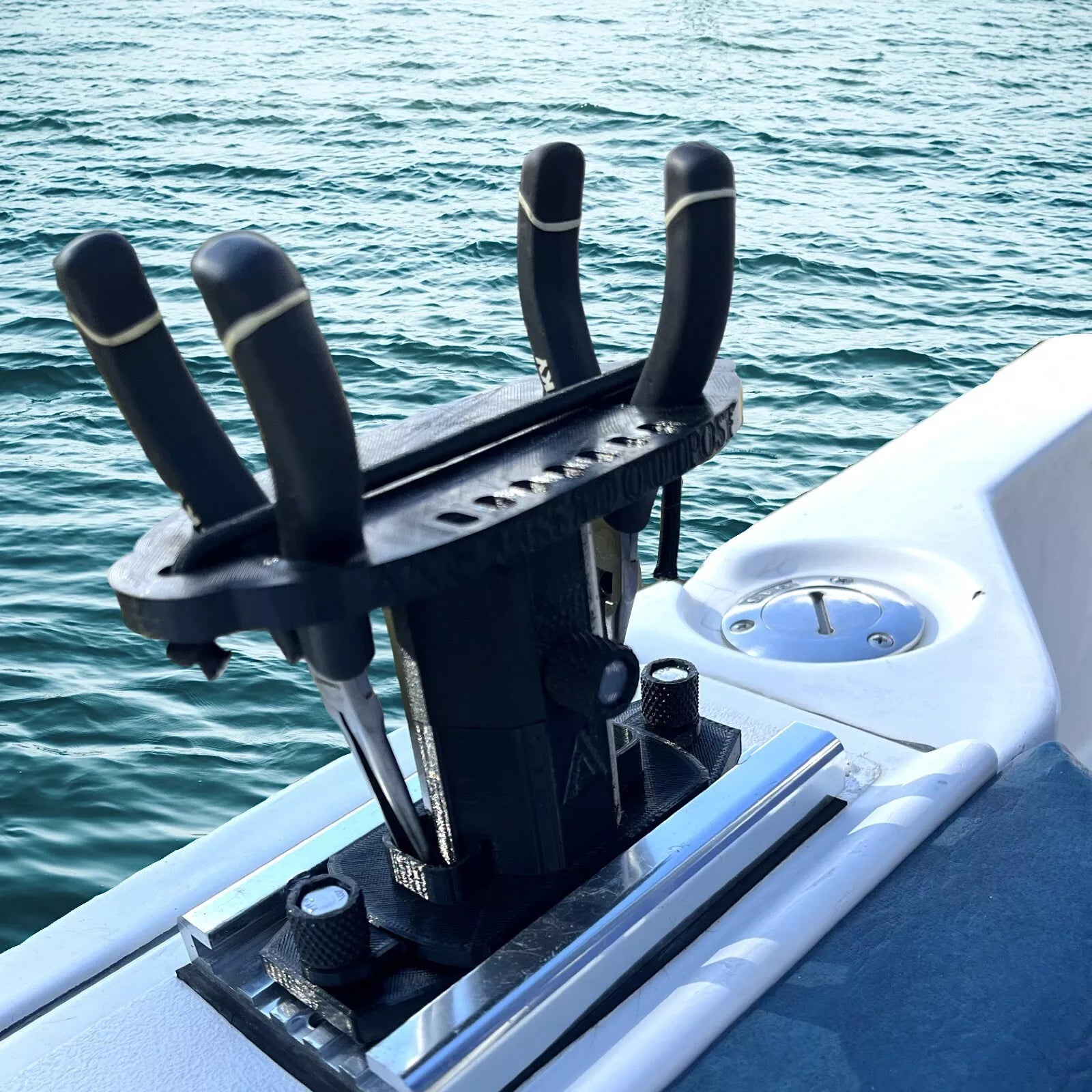 Tool & Lure Holder For Traxstech, Cisco, & Bert's Custom Trolling Track Mounts Tool & Lure Holder For Traxstech, Cisco, & Bert's Custom Trolling Track Mounts