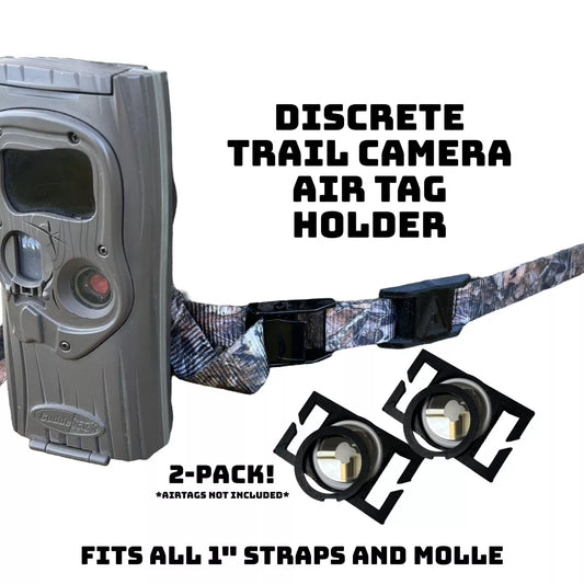 2 Pack - Hunting Trail Camera & Tree Stand Air Tag Mount - Fits All 1" Straps & Molle