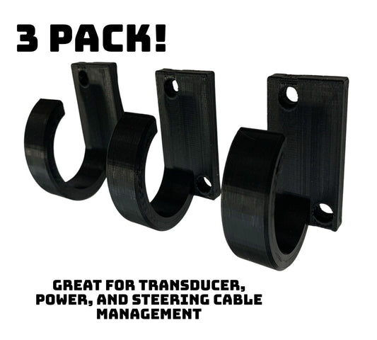 Marine Cable Management Clips - Secure Transducer, Power, And Steering Cables