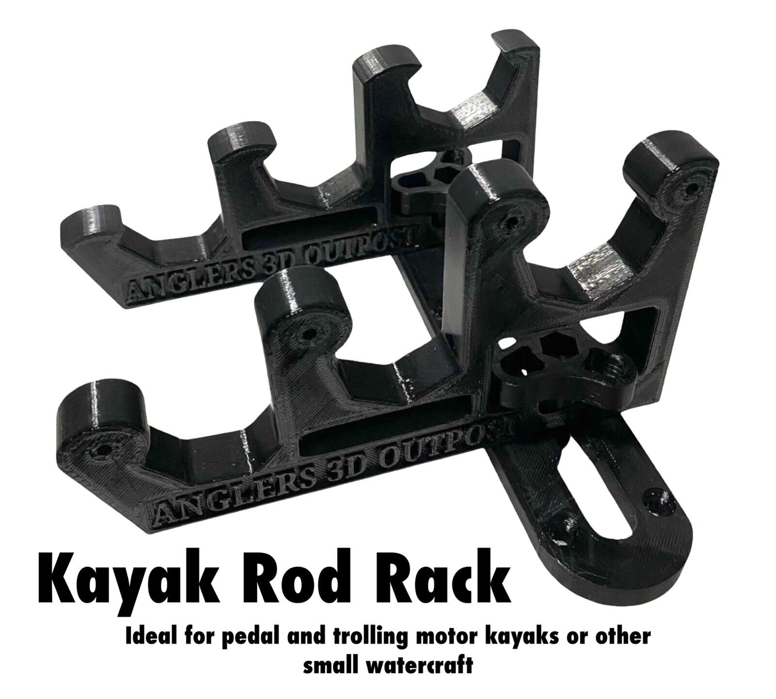 Triple Kayak Rod Rack - Horizontal rod holder set – Angler's 3D Outpost