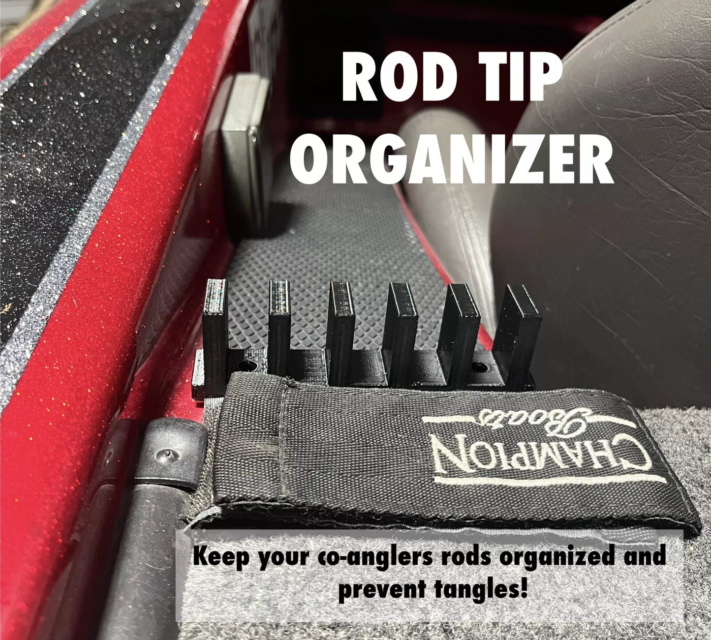 Rod Organizer For Bass Boats - New CoAngler Tangle Tamer - Tournament Fishing