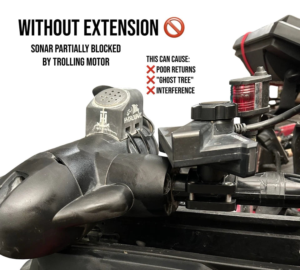 LVS-34 Extension For Garmin Livescope - Fits Stock 0° Mount - LVS34 Upgrade Kit