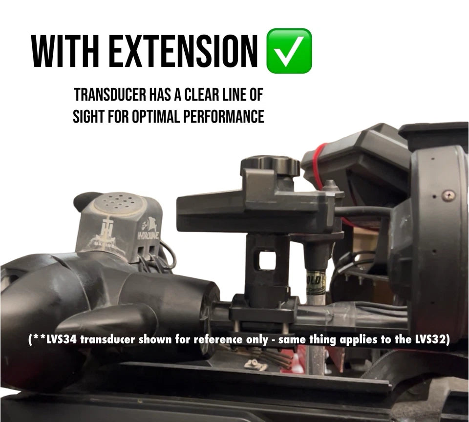 LVS-32 Extension For Garmin Livescope - Fits Stock 0° Mount - LVS32 Upgrade Kit
