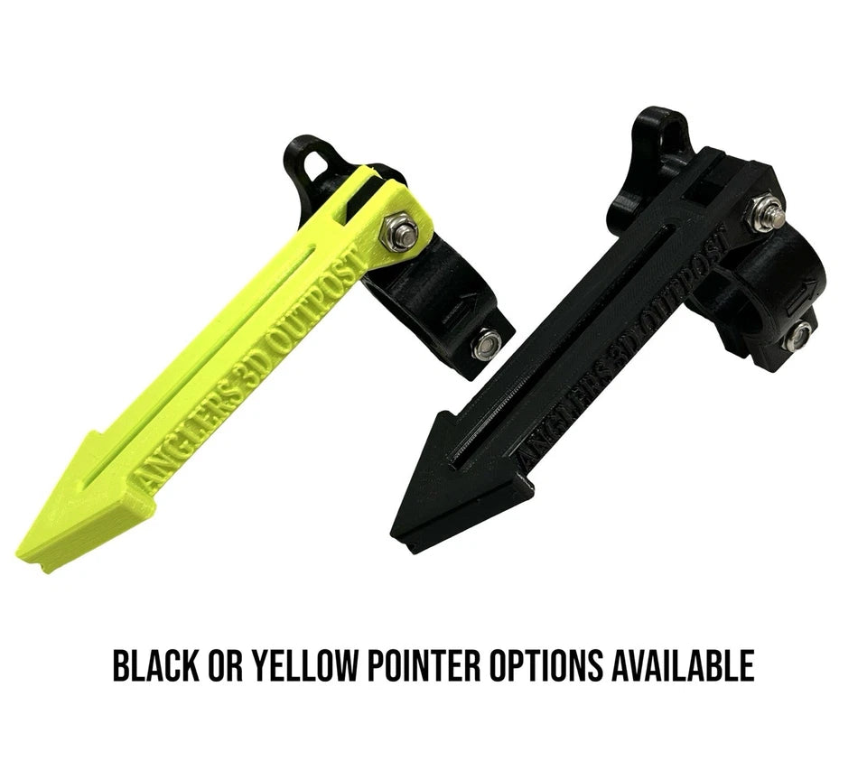 Arrow pointer For Forward Facing Sonar Pole - Glow Stick Slot - Ideal for Livescope, Megalive, Active Target, Etc.